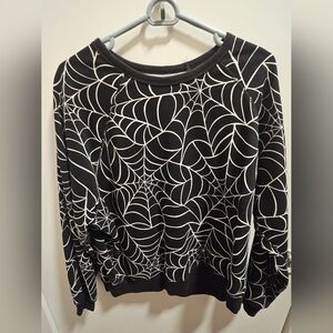 Black and White Spiderweb Sweater